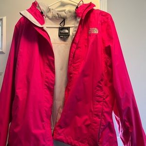 North face hot pink windbreaker medium